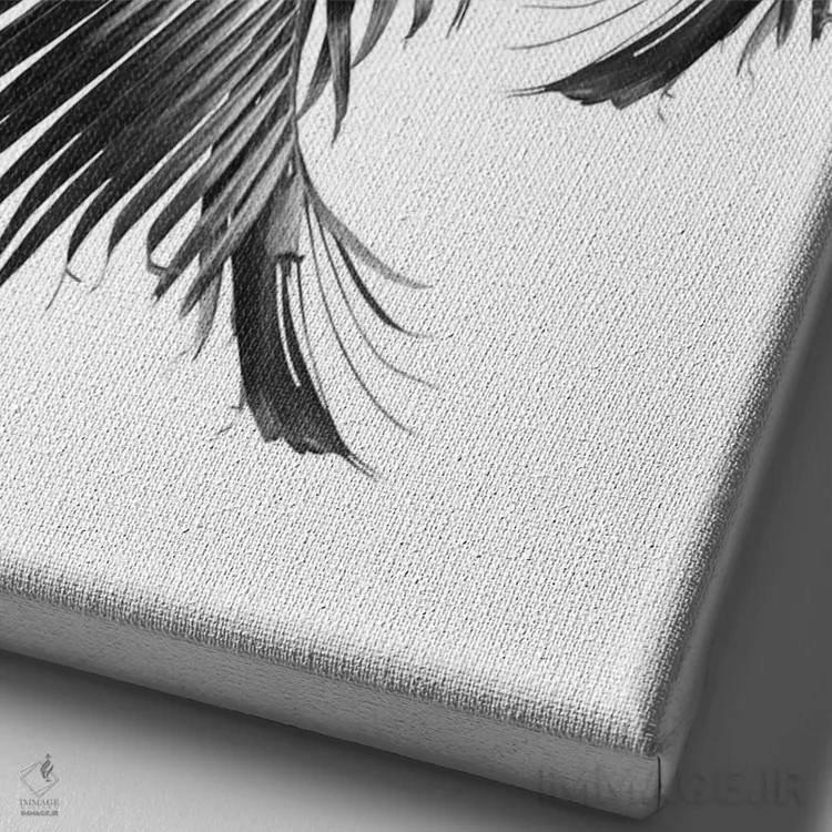 تابلو ظرافت برگ نخل دوم اثر هنر آنیتا و بلا - نمای نزدیک بافت بوم