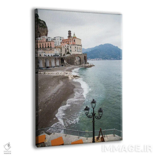تابلو رویای ساحل آترانی یک اثر هنر آنیتا و بلا - نمای پرسپکتیو محصول