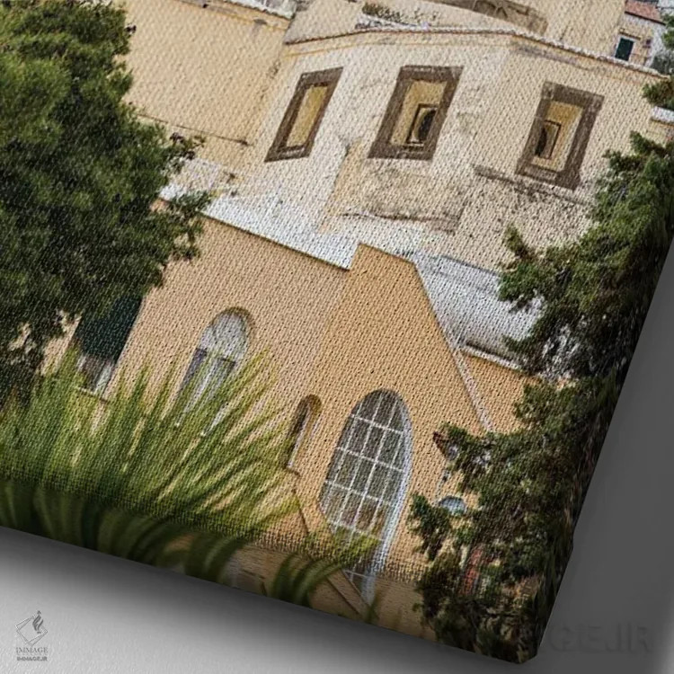 تابلو زیبایی گنبد پوزیتانو دو اثر هنر آنیتا و بلا - نمای نزدیک بافت بوم