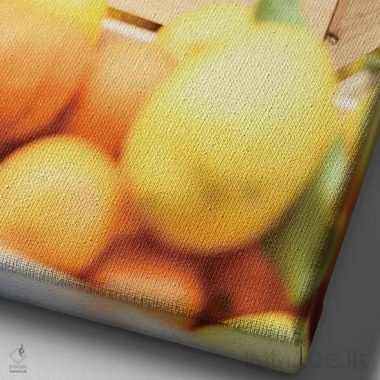 تابلو لیموها و پرتقالهای آمالفی یک اثر هنر آنیتا و بلا - نمای نزدیک بافت بوم