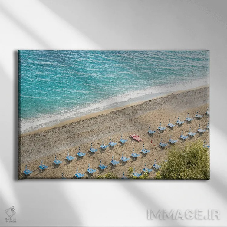 تابلو رویای هوایی ساحل آمالفی دو اثر هنر آنیتا و بلا - نمای روبهرو روی دیوار