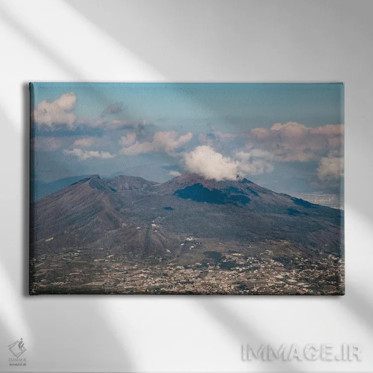 تابلو نمای کوه وزوو ناپل یک اثر هنر آنیتا و بلا - نمای روبهرو روی دیوار