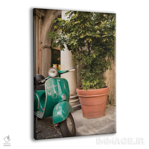 تابلو اسکوتر رترو در آمالفی یک اثر هنر آنیتا و بلا - نمای پرسپکتیو محصول