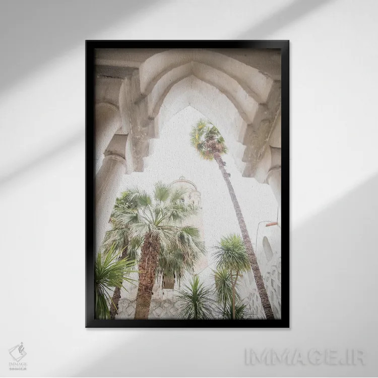 تابلو باغ دوموی آمالفی دو اثر هنر آنیتا و بلا - نمای قابدار مشکی