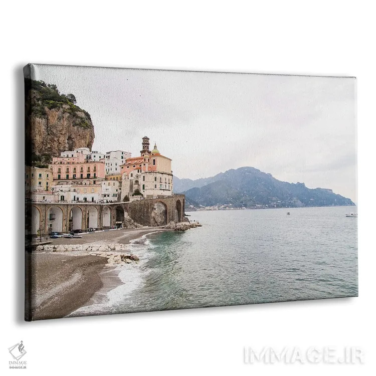 تابلو رویای ساحل آترانی دو اثر هنر آنیتا و بلا - نمای پرسپکتیو محصول