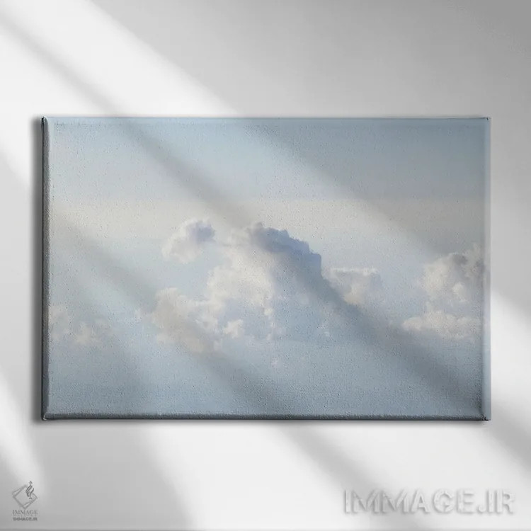 تابلو بالای ابرها یک اثر هنر آنیتا و بلا - نمای روبهرو روی دیوار