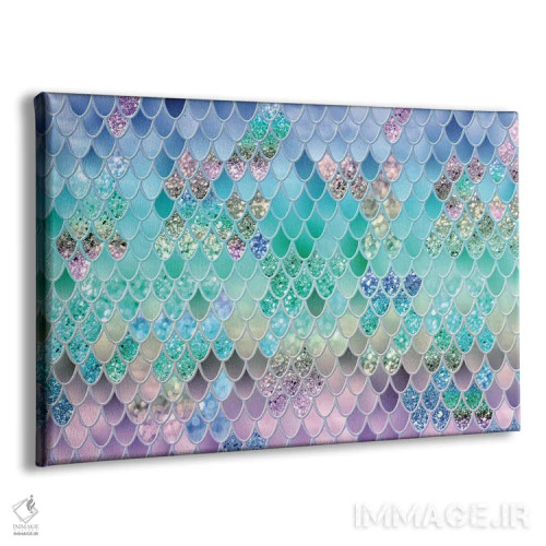 تابلو فلسهای پری دریایی تابستانی هشتم اثر هنر آنیتا و بلا - نمای پرسپکتیو محصول