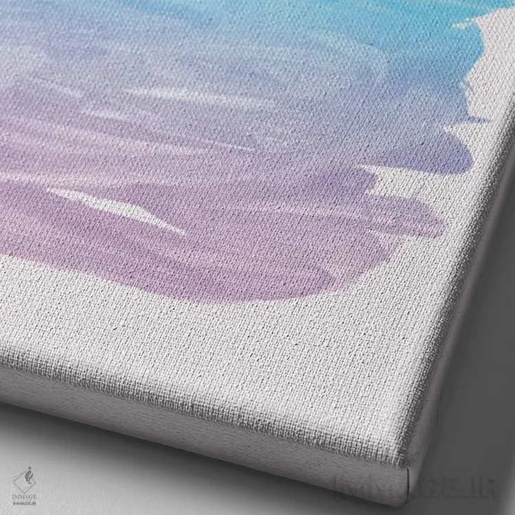 تابلو مینیمالیسم انتزاعی چهارم اثر هنر آنیتا و بلا - نمای نزدیک بافت بوم