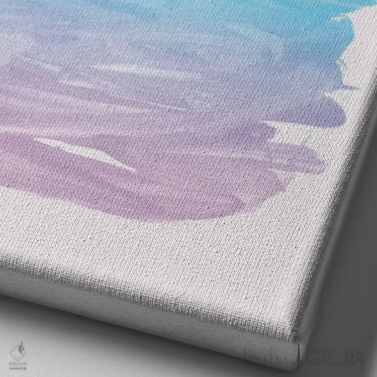 تابلو مینیمالیسم انتزاعی چهارم اثر هنر آنیتا و بلا - نمای نزدیک بافت بوم