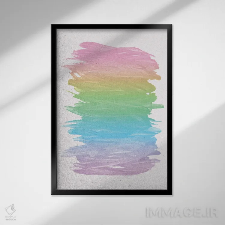 تابلو مینیمالیسم انتزاعی چهارم اثر هنر آنیتا و بلا - نمای قابدار مشکی