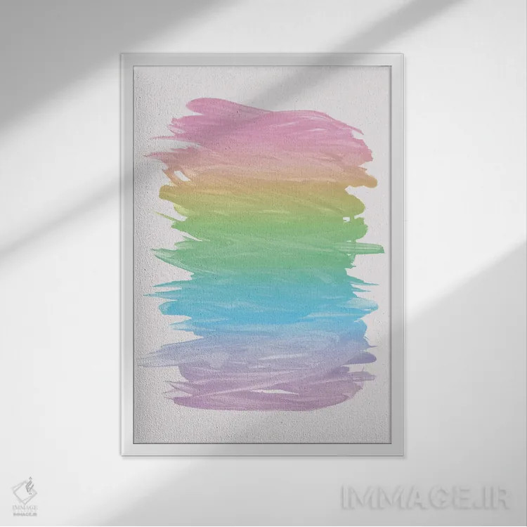 تابلو مینیمالیسم انتزاعی چهارم اثر هنر آنیتا و بلا - نمای قابدار سفید