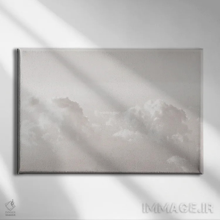 تابلو بالای ابرها چهار اثر هنر آنیتا و بلا - نمای روبهرو روی دیوار