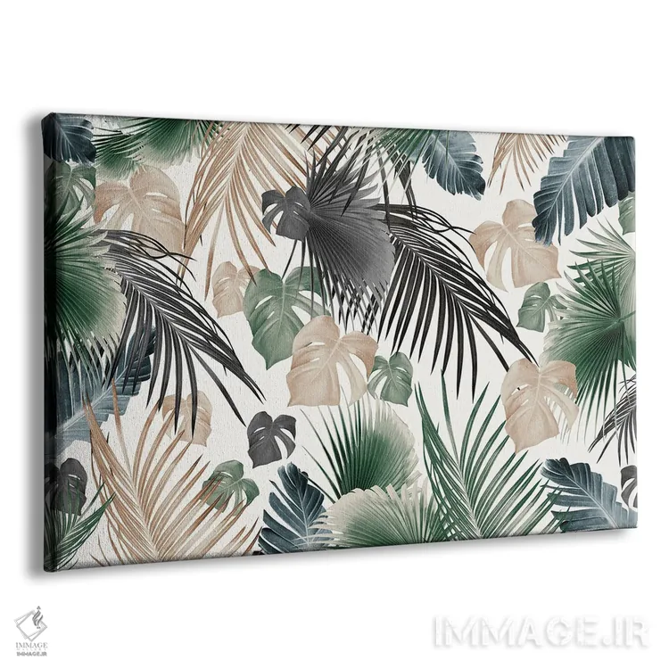 تابلو رویای برگهای جنگل گرمسیری سیزدهم اثر هنر آنیتا و بلا - نمای پرسپکتیو محصول