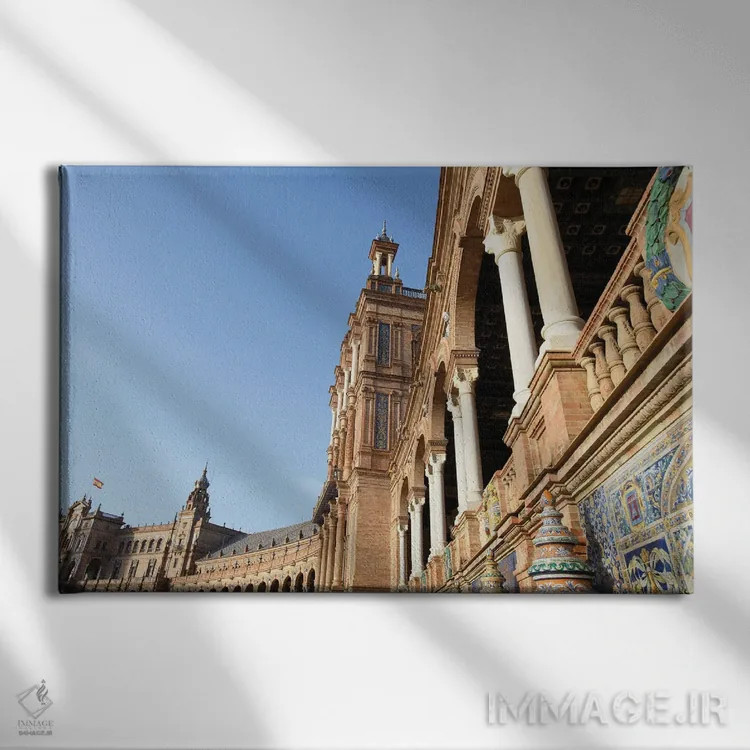 تابلو میدان اسپانیا در سویا دو اثر هنر آنیتا و بلا - نمای روبهرو روی دیوار