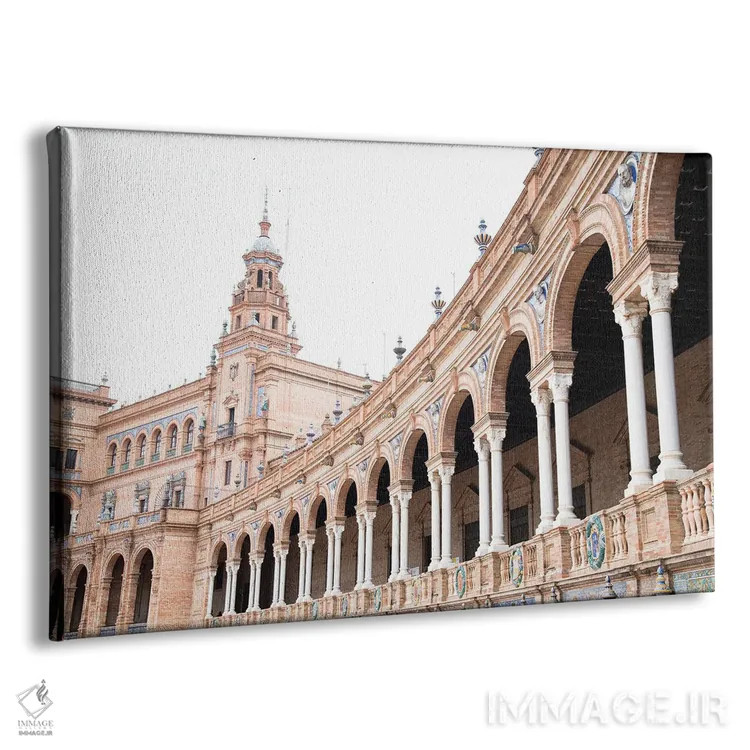 تابلو میدان اسپانیا در سویا یک اثر هنر آنیتا و بلا - نمای پرسپکتیو محصول