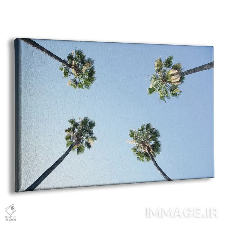 تابلو زیر درختان نخل یک اثر هنر آنیتا و بلا - نمای پرسپکتیو محصول