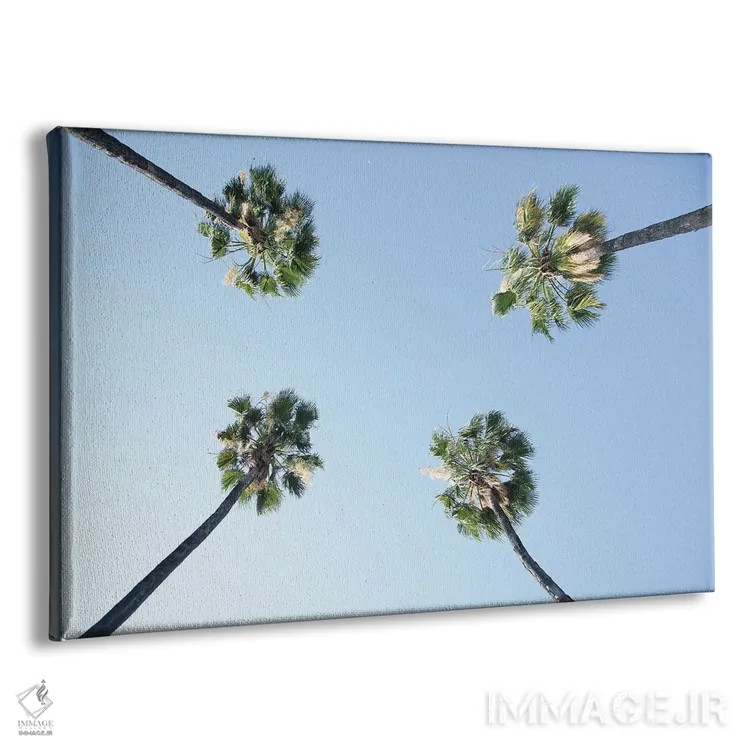 تابلو زیر درختان نخل یک اثر هنر آنیتا و بلا - نمای پرسپکتیو محصول