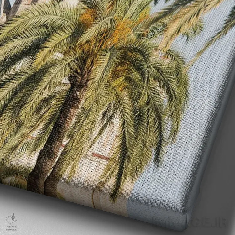 تابلو برج دل اورو در سویا یک (برج طلایی) اثر هنر آنیتا و بلا - نمای نزدیک بافت بوم