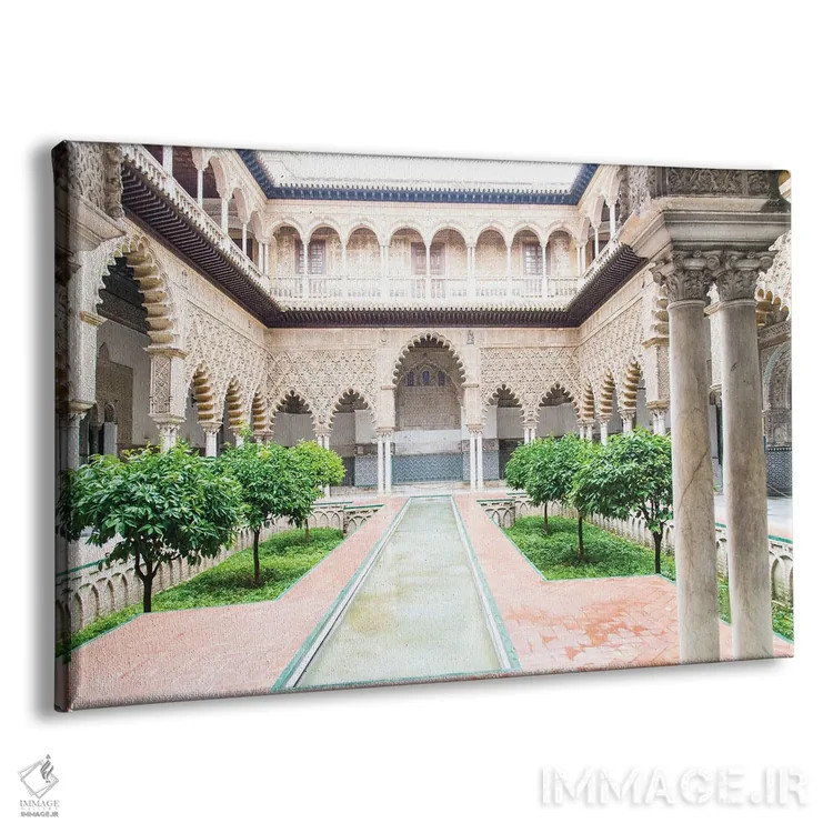 تابلو حیاط د دونسلاس در سویا یک (سبک معماری اسپانیایی) اثر هنر آنیتا و بلا - نمای پرسپکتیو محصول