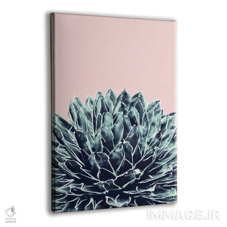 تابلو آگاو سرمهای صورتی شیک یک اثر هنر آنیتا و بلا - نمای پرسپکتیو محصول
