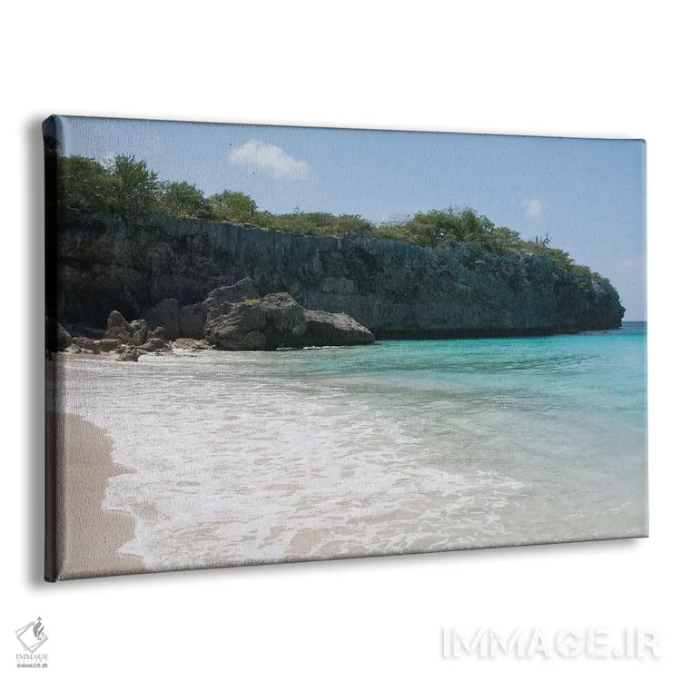 تابلو آرامش ساحل اقیانوس کارائیب سوم اثر هنر آنیتا و بلا - نمای پرسپکتیو محصول