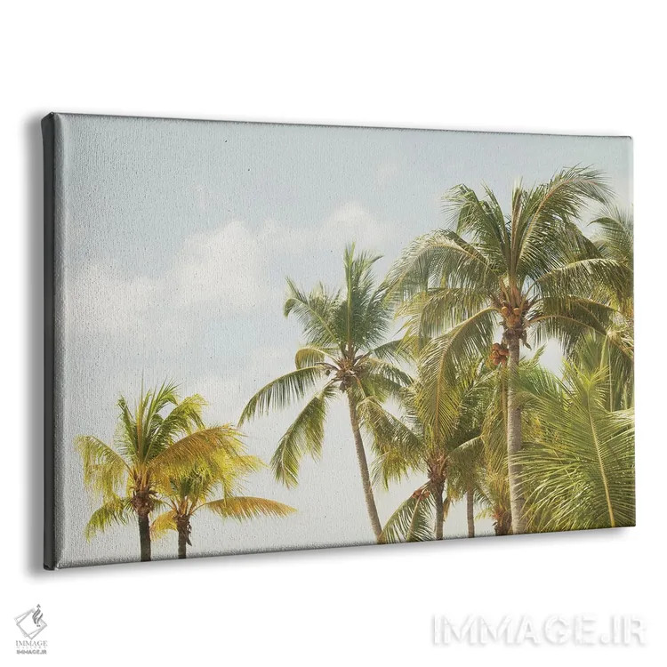 تابلو حالوهوای ساحل نخلهای کارائیب سوم اثر هنر آنیتا و بلا - نمای پرسپکتیو محصول