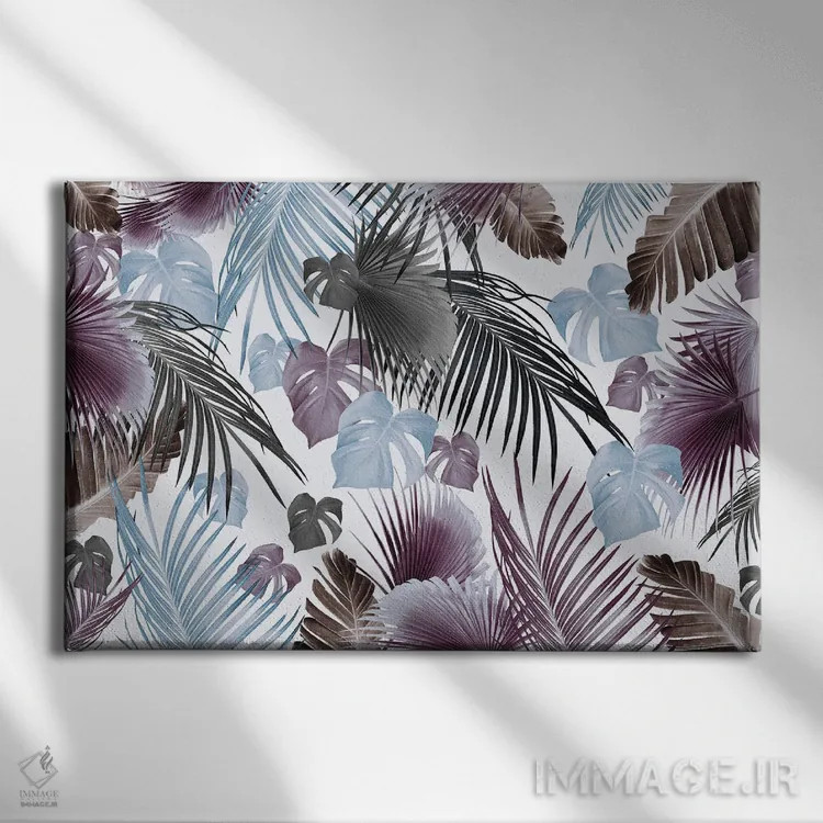 تابلو رویای برگهای جنگل گرمسیری پانزدهم اثر هنر آنیتا و بلا - نمای روبهرو روی دیوار