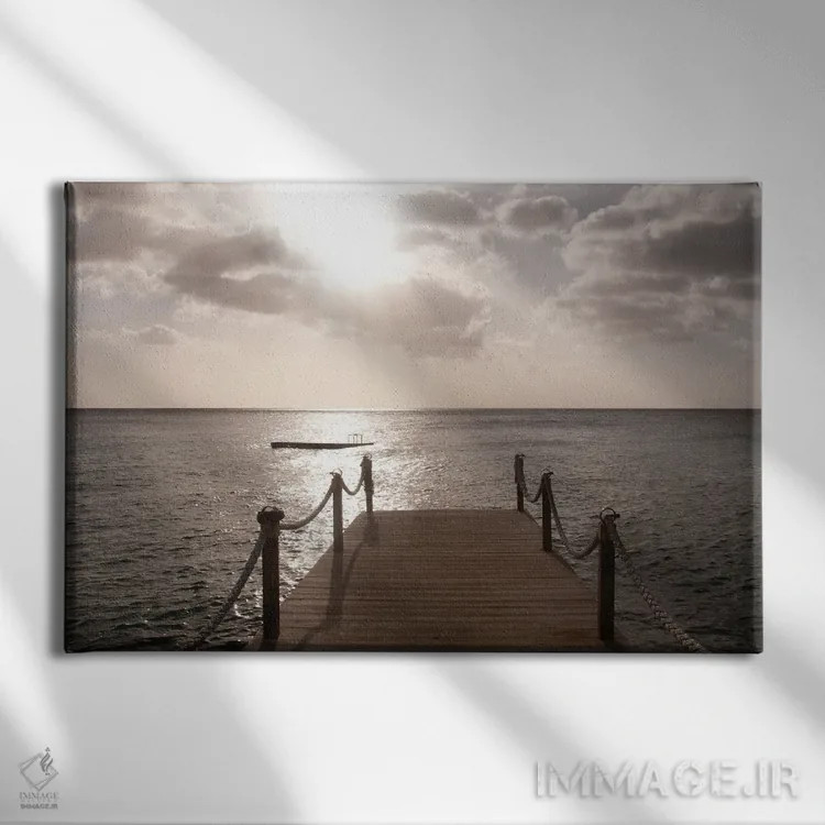 تابلو غروب در ساحل کارائیب یک اثر هنر آنیتا و بلا - نمای روبهرو روی دیوار