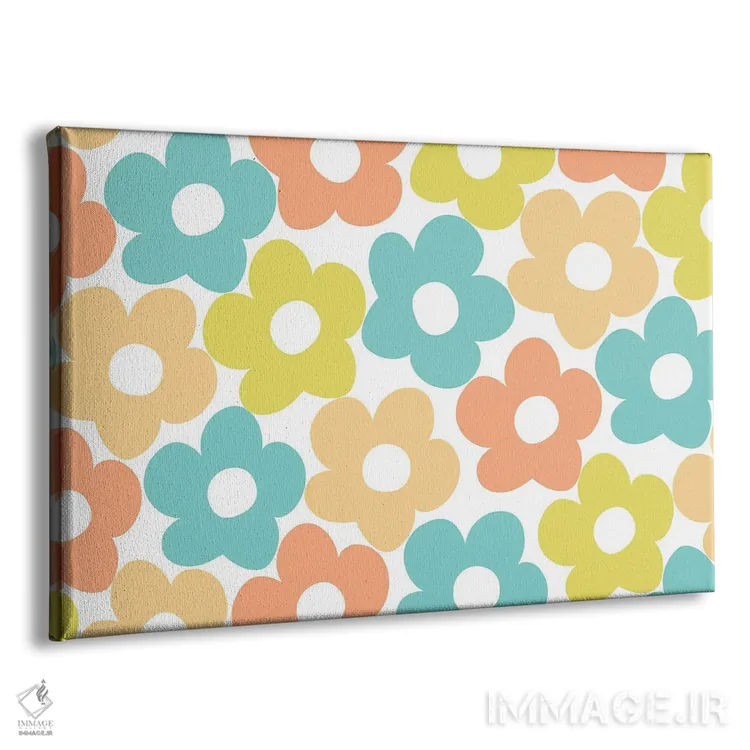 تابلو بابونههای تابستانی رترو پنجم اثر هنر آنیتا و بلا - نمای پرسپکتیو محصول