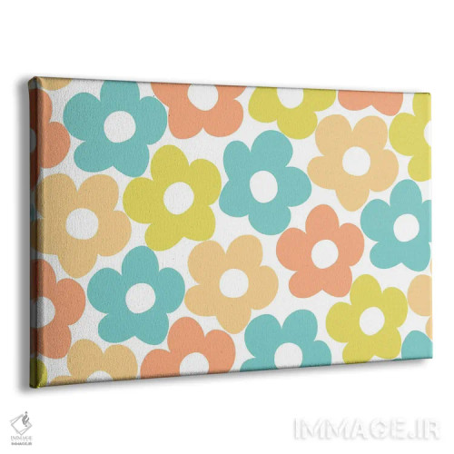 تابلو بابونههای تابستانی رترو پنجم اثر هنر آنیتا و بلا - نمای پرسپکتیو محصول