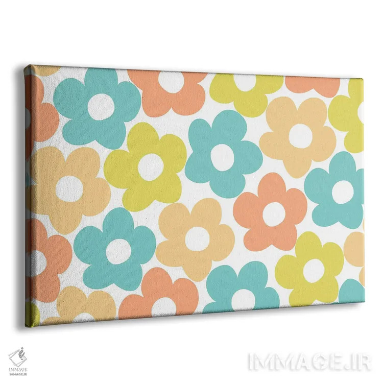 تابلو بابونههای تابستانی رترو پنجم اثر هنر آنیتا و بلا - نمای پرسپکتیو محصول