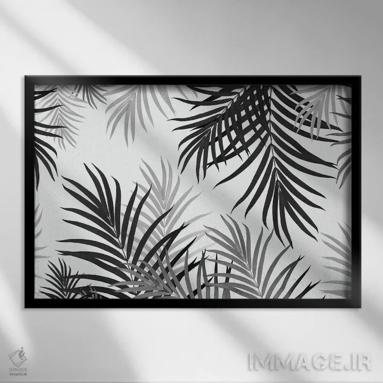 تابلو جنگل نخلها دوم اثر هنر آنیتا و بلا - نمای قابدار مشکی