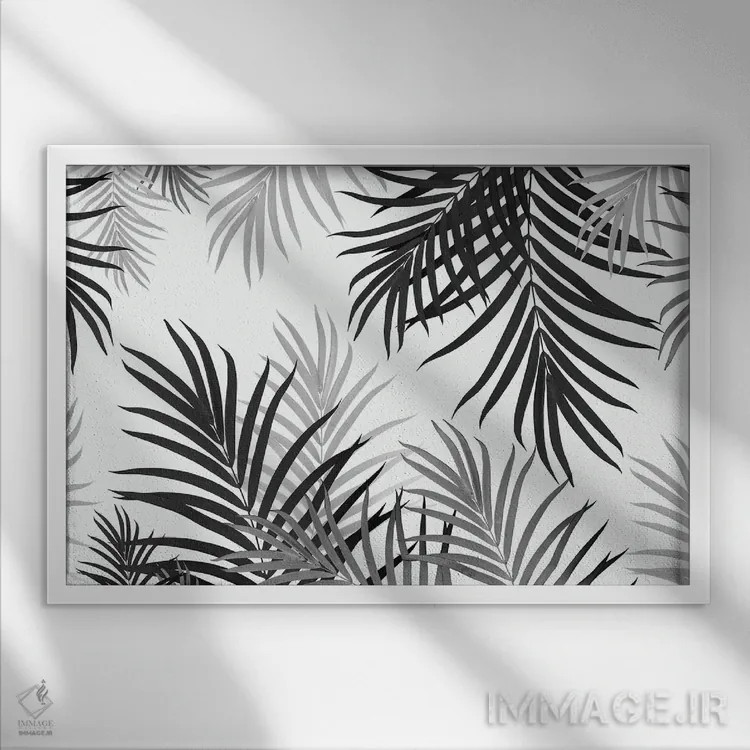 تابلو جنگل نخلها دوم اثر هنر آنیتا و بلا - نمای قابدار سفید
