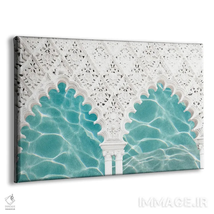 تابلو قوسهای رویایی استخر یکم اثر هنر آنیتا و بلا - نمای پرسپکتیو محصول