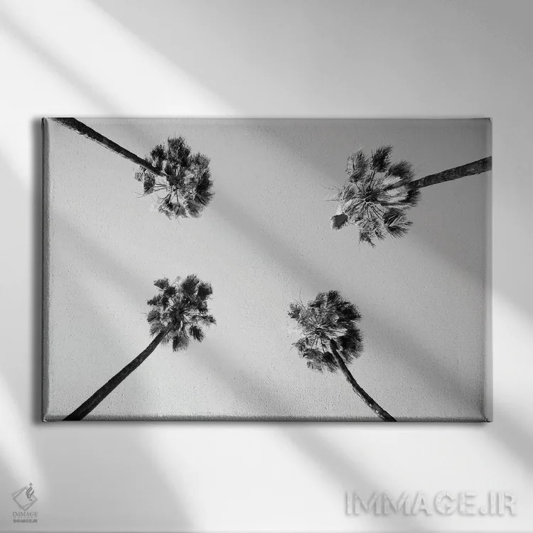 تابلو زیر نخلها چهارم اثر هنر آنیتا و بلا - نمای روبهرو روی دیوار