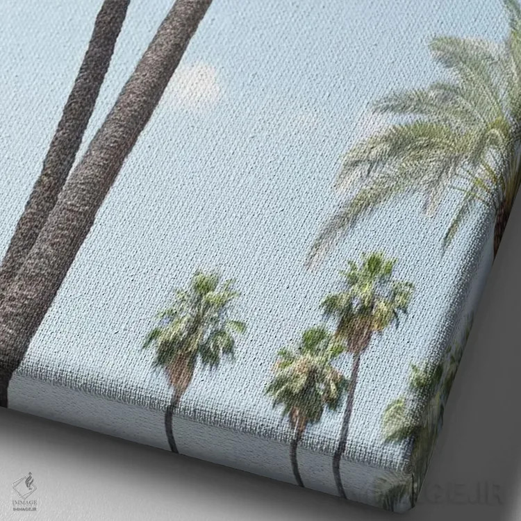 تابلو زیبایی نخلها یکم اثر هنر آنیتا و بلا - نمای نزدیک بافت بوم