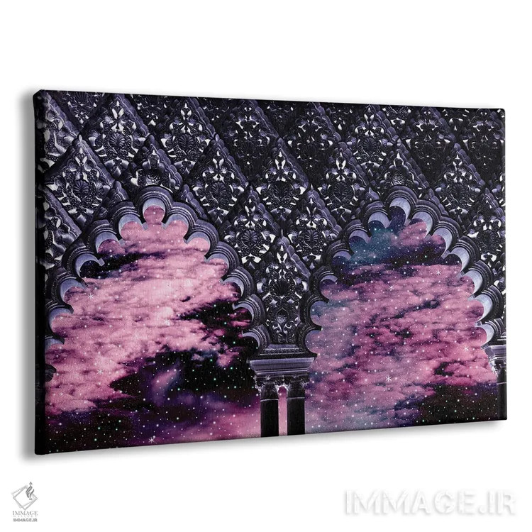 تابلو قوسهای رویایی سحابی یکم اثر هنر آنیتا و بلا - نمای پرسپکتیو محصول