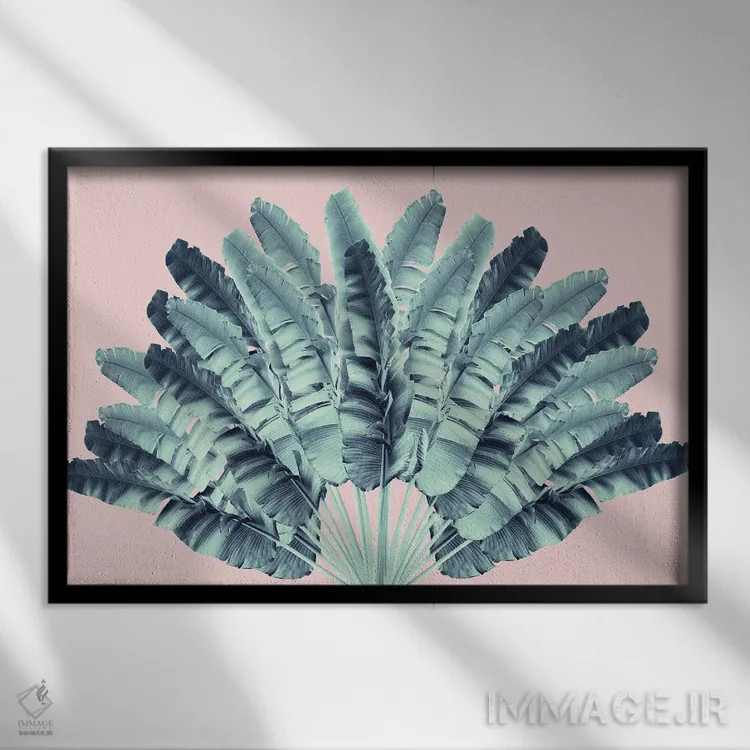 تابلو رویای درخت مسافر صورتی یکم اثر هنر آنیتا و بلا - نمای قابدار مشکی