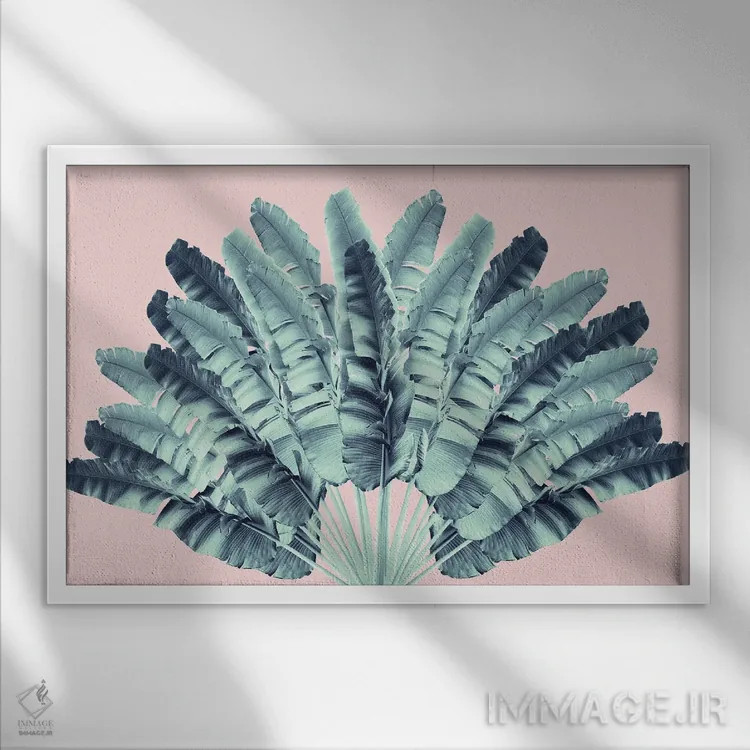 تابلو رویای درخت مسافر صورتی یکم اثر هنر آنیتا و بلا - نمای قابدار سفید