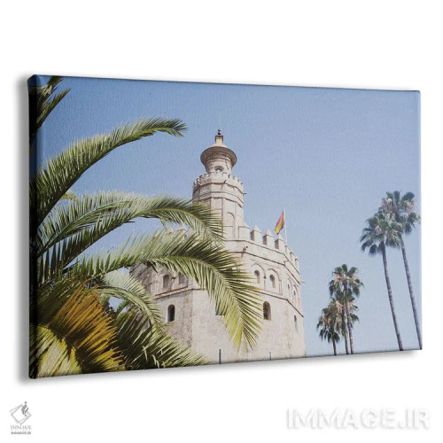 تابلو برج طلایی سویا دوم اثر هنر آنیتا و بلا - نمای پرسپکتیو محصول