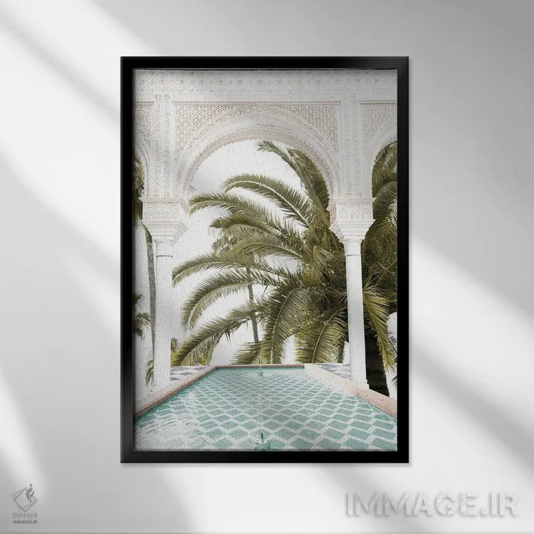 تابلو رویای قوس ریاض سویا یکم اثر هنر آنیتا و بلا - نمای قابدار مشکی