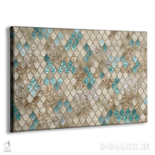 تابلو شکوه فلسهای پری دریایی دهم (با درخشش مصنوعی) اثر هنر آنیتا و بلا - نمای پرسپکتیو محصول