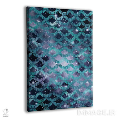 تابلو فلسهای پری دریایی رویای سحابی یکم اثر هنر آنیتا و بلا - نمای پرسپکتیو محصول