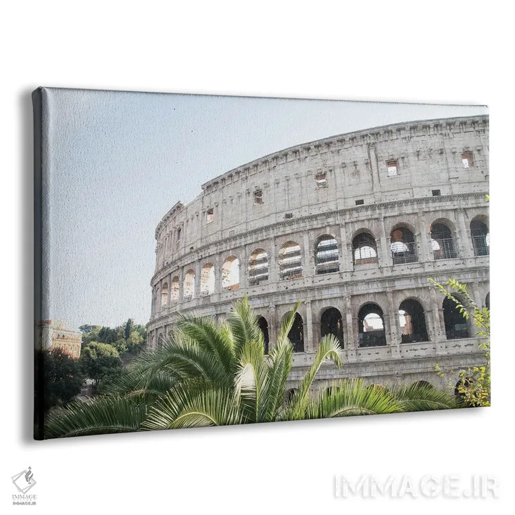 تابلو کلوسئوم رم همراه با نخل سوم اثر هنر آنیتا و بلا - نمای پرسپکتیو محصول