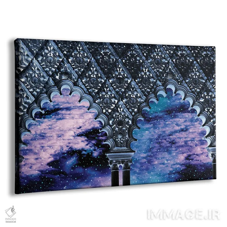 تابلو قوسهای رویایی سحابی دوم اثر هنر آنیتا و بلا - نمای پرسپکتیو محصول