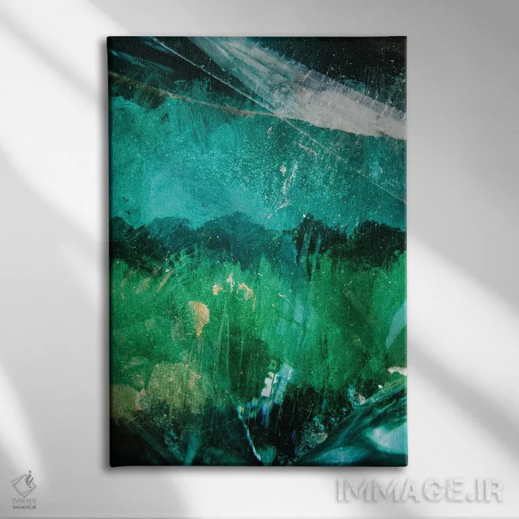 تابلو طرح انتزاعی سنگی شیک یکم اثر هنر آنیتا و بلا - نمای روبهرو روی دیوار