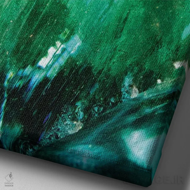 تابلو طرح انتزاعی سنگی شیک یکم اثر هنر آنیتا و بلا - نمای نزدیک بافت بوم