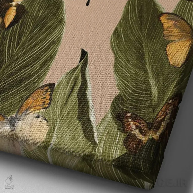 تابلو لذت جنگل پروانهها یکم اثر هنر آنیتا و بلا - نمای نزدیک بافت بوم