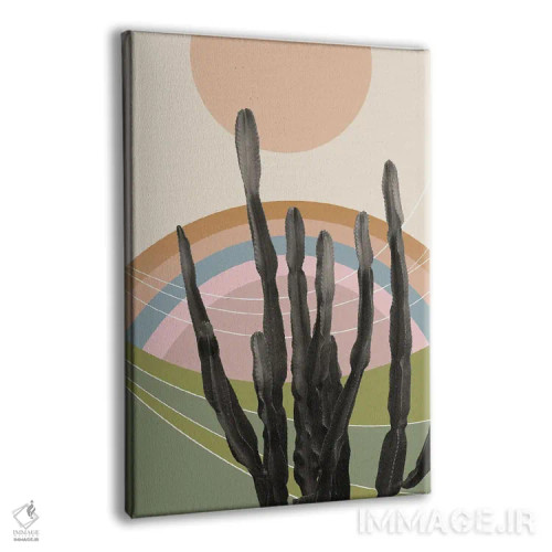 تابلو کاکتوس در صحرا دوم اثر هنر آنیتا و بلا - نمای پرسپکتیو محصول