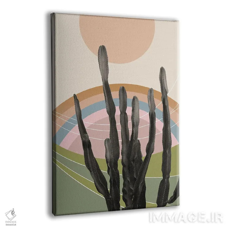 تابلو کاکتوس در صحرا دوم اثر هنر آنیتا و بلا - نمای پرسپکتیو محصول